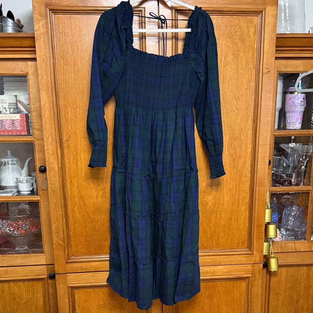 Hill House Plaid Long Sleeve Dress